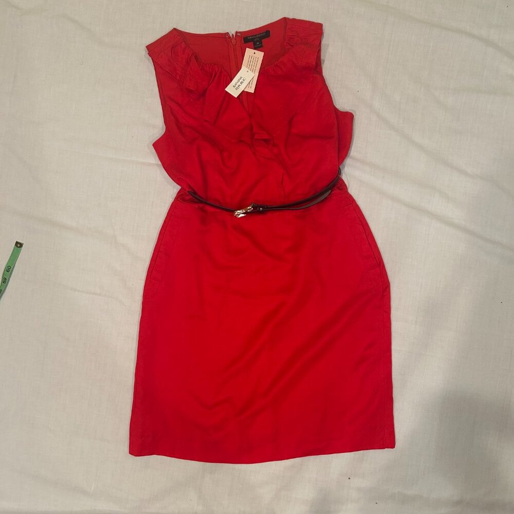 Banana Republic Red Belted Dress